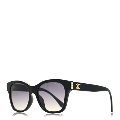 Chanel Acetate Polarized Pearl CC Square Sunglasses 5482-H-A Black 1 of 8