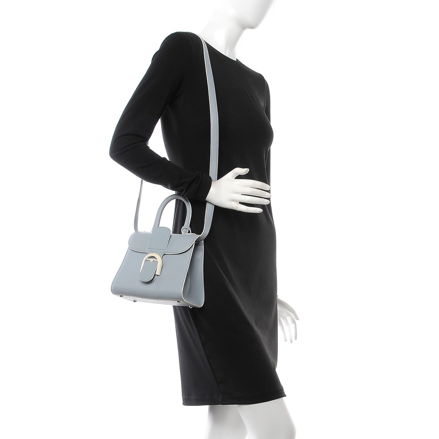 Calfskin Mini Brillant Satchel Light Blue