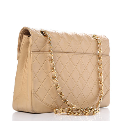 Chanel Lambskin Quilted Medium Single Flap Beige 4 of 14