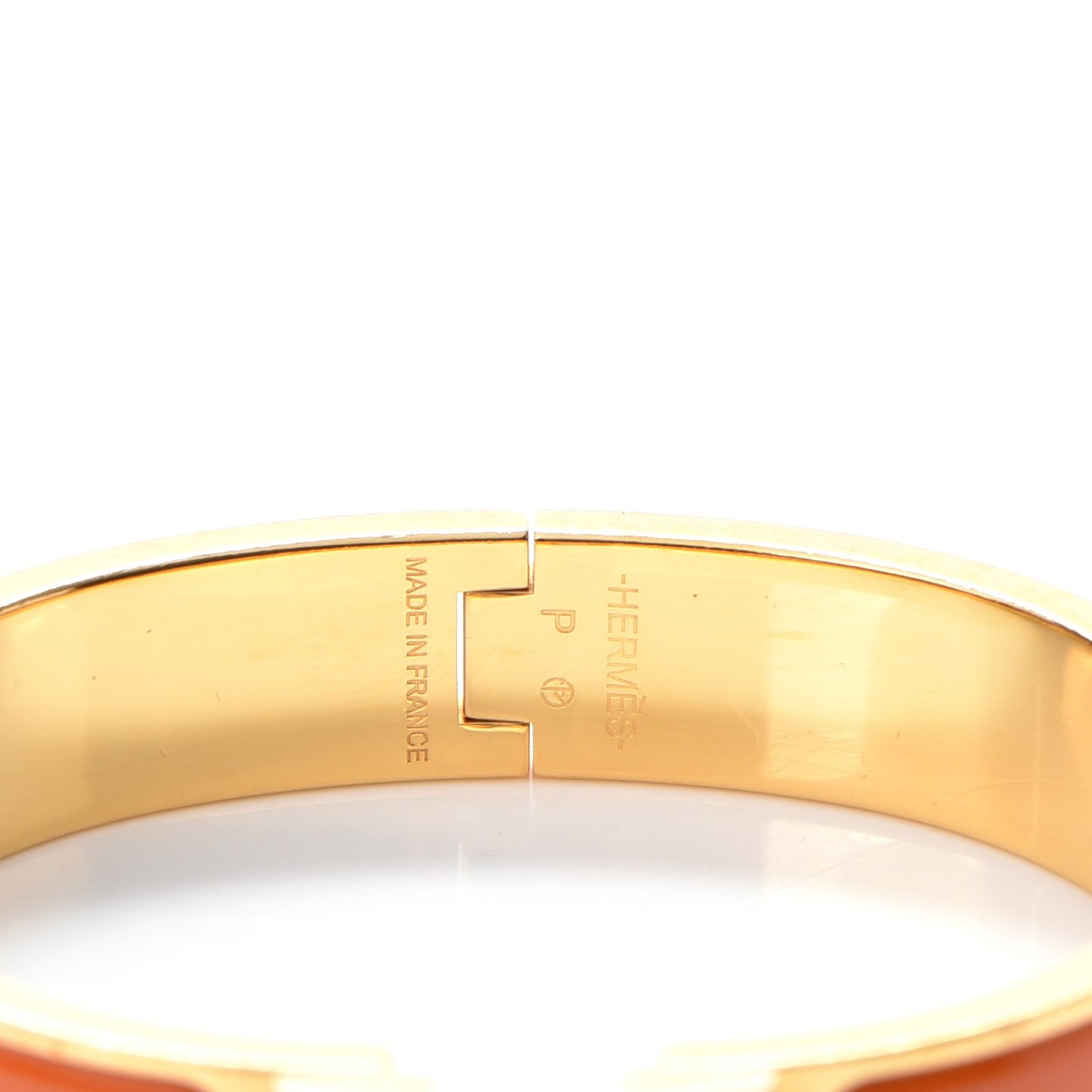Enamel Narrow Clic Clac H Bracelet GM Orange