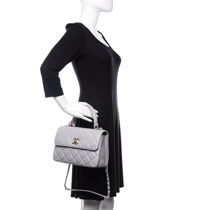 Chanel Lambskin Quilted Small Trendy CC Flap Dual Handle Bag Grey 3 of 14