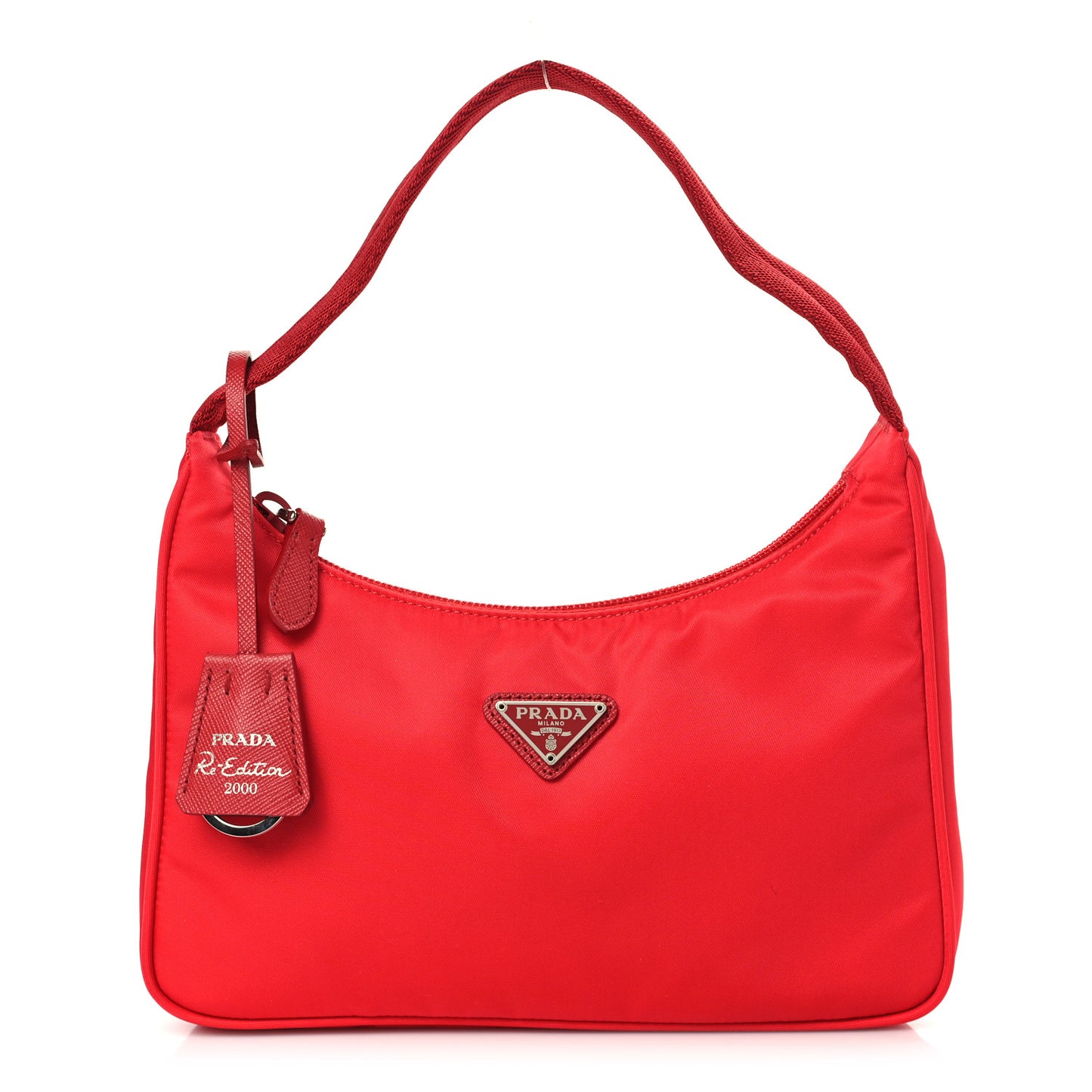 Tessuto Nylon Mini Re-Edition 2000 Bag Rosso