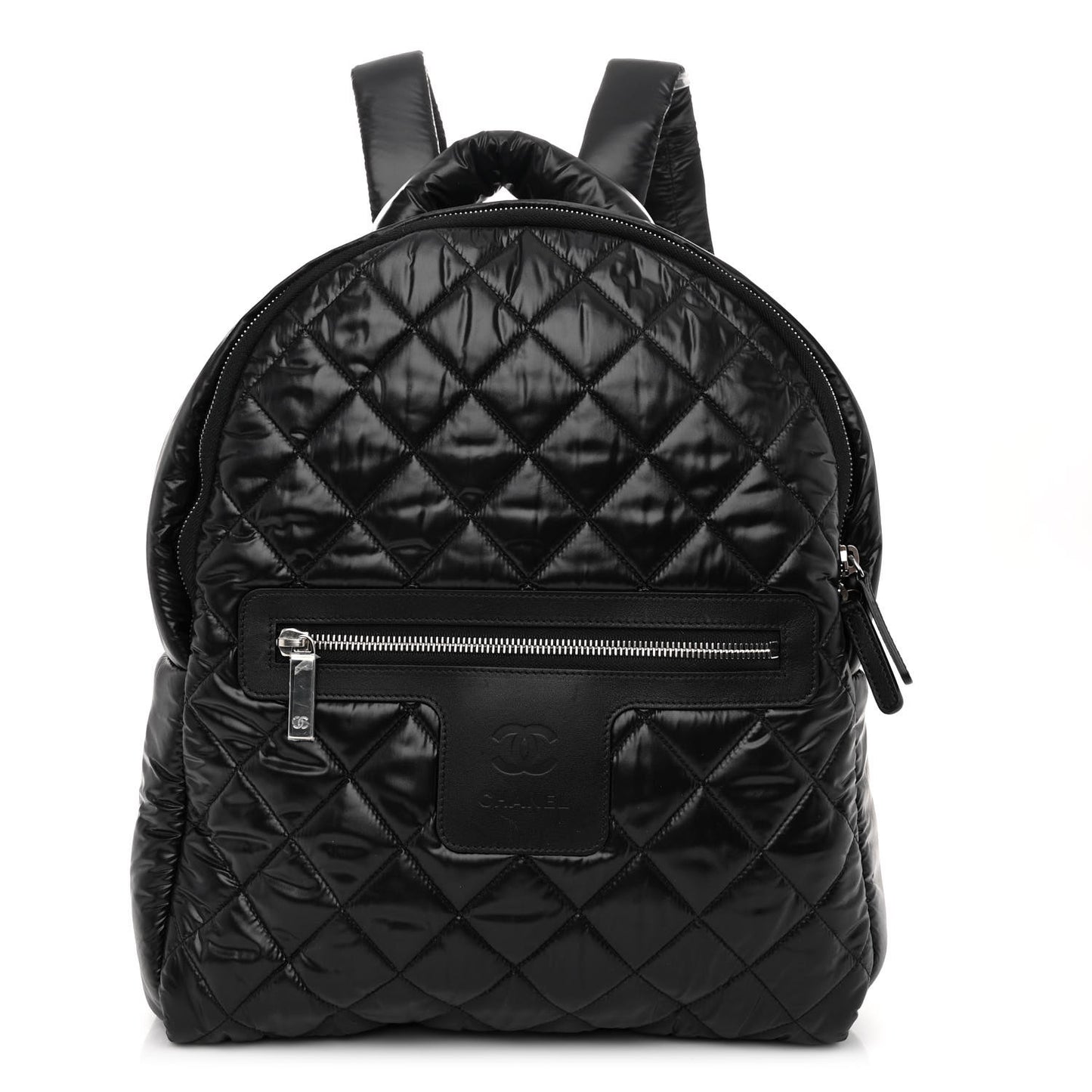 Nylon Quilted Coco Cocoon Backpack Black