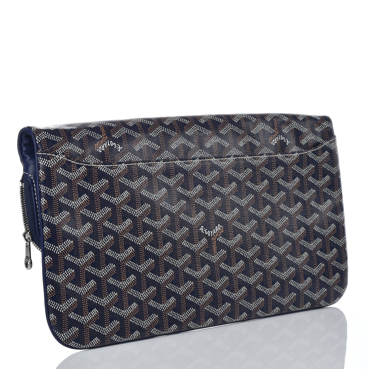 Goyard Goyardine Sainte Marie Soft Clutch Navy 3 of 8