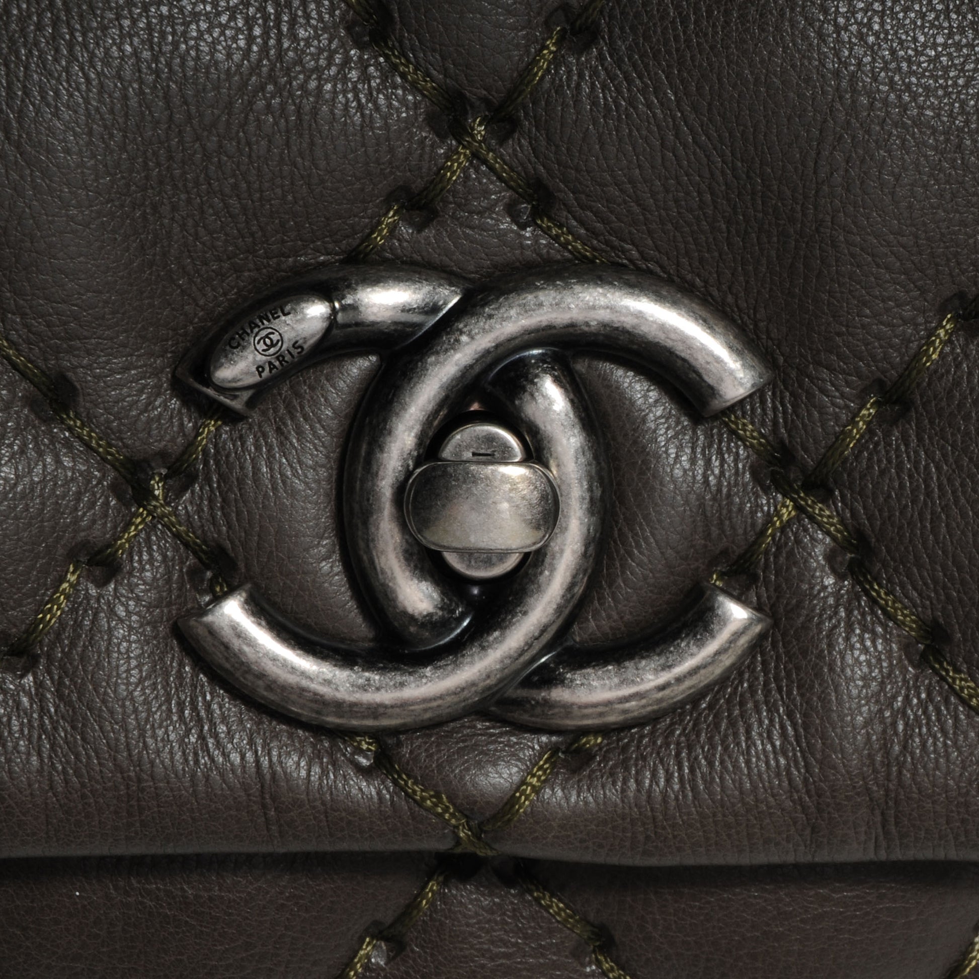 Chanel Calfskin Ultimate Stitch Flap Khaki 10 of 10