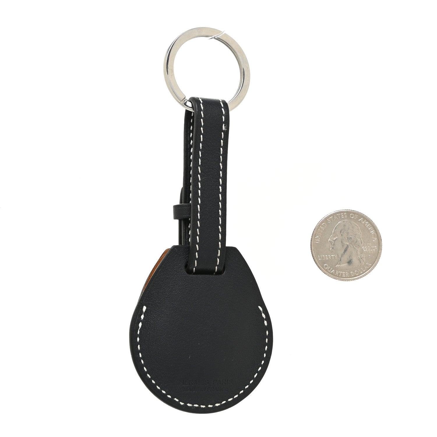Hermes Swift AirTag Bag Charm Bleu Indigo 2 of 5
