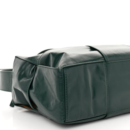 Bottega Veneta Paper Calfskin Maxi Intreccio Medium Arco Camera Bag Emerald Green 8 of 9