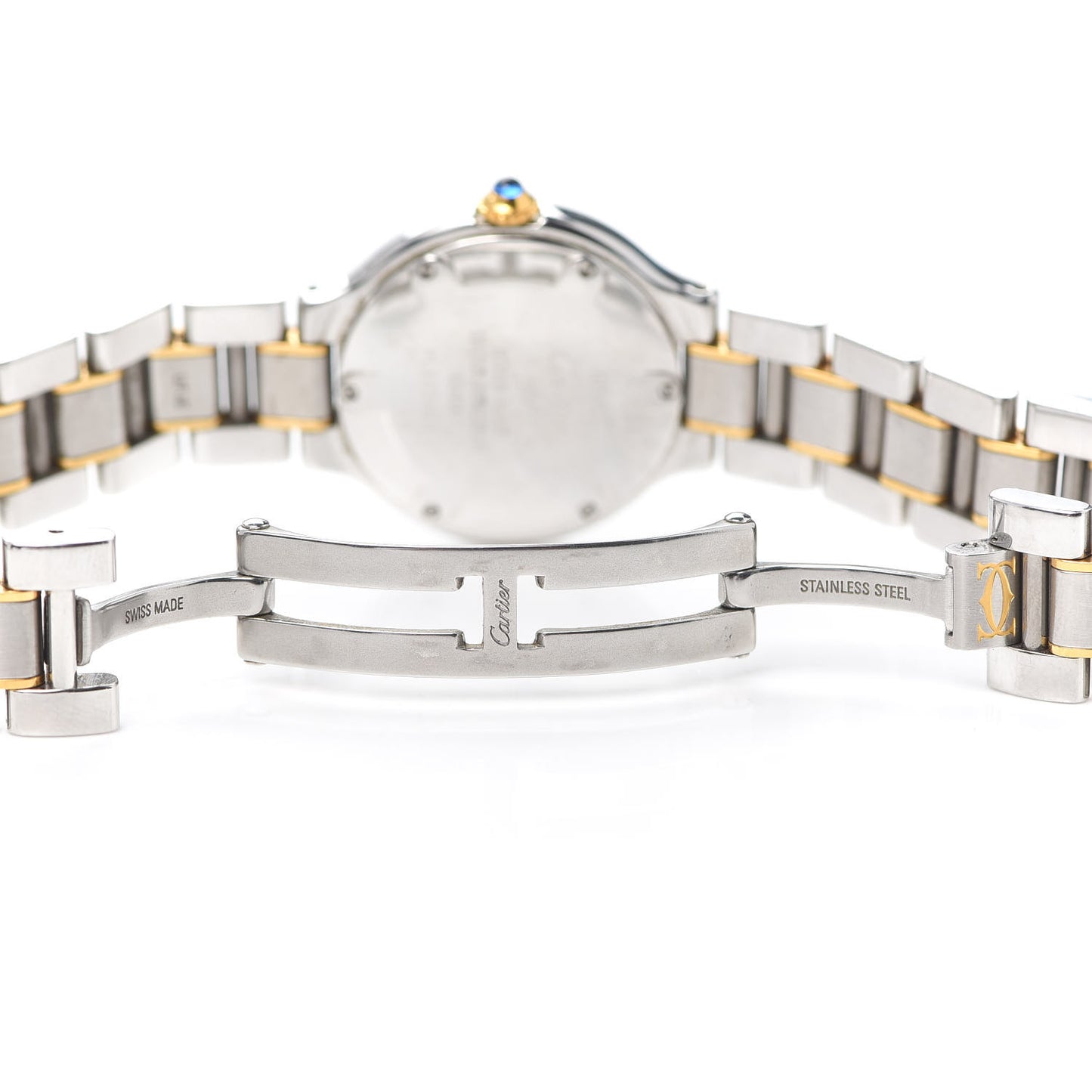 Stainless Steel 18K Yellow Gold 28mm Must De 21 Quartz Watch