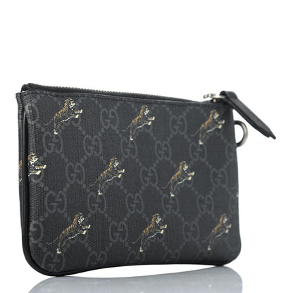 Gucci GG Supreme Monogram Tigers Wristlet Black Multicolor 2 of 4
