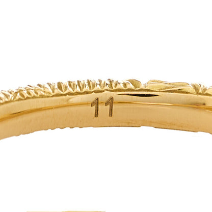 Gucci 18K Yellow Gold Turquoise Ouroboros Snake Ring 50 5.5 6 of 6