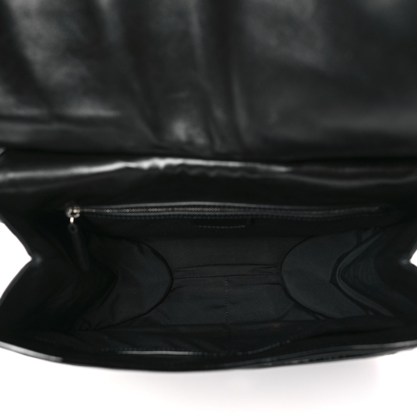 Patent Crocodile Embossed 61 Tote Black