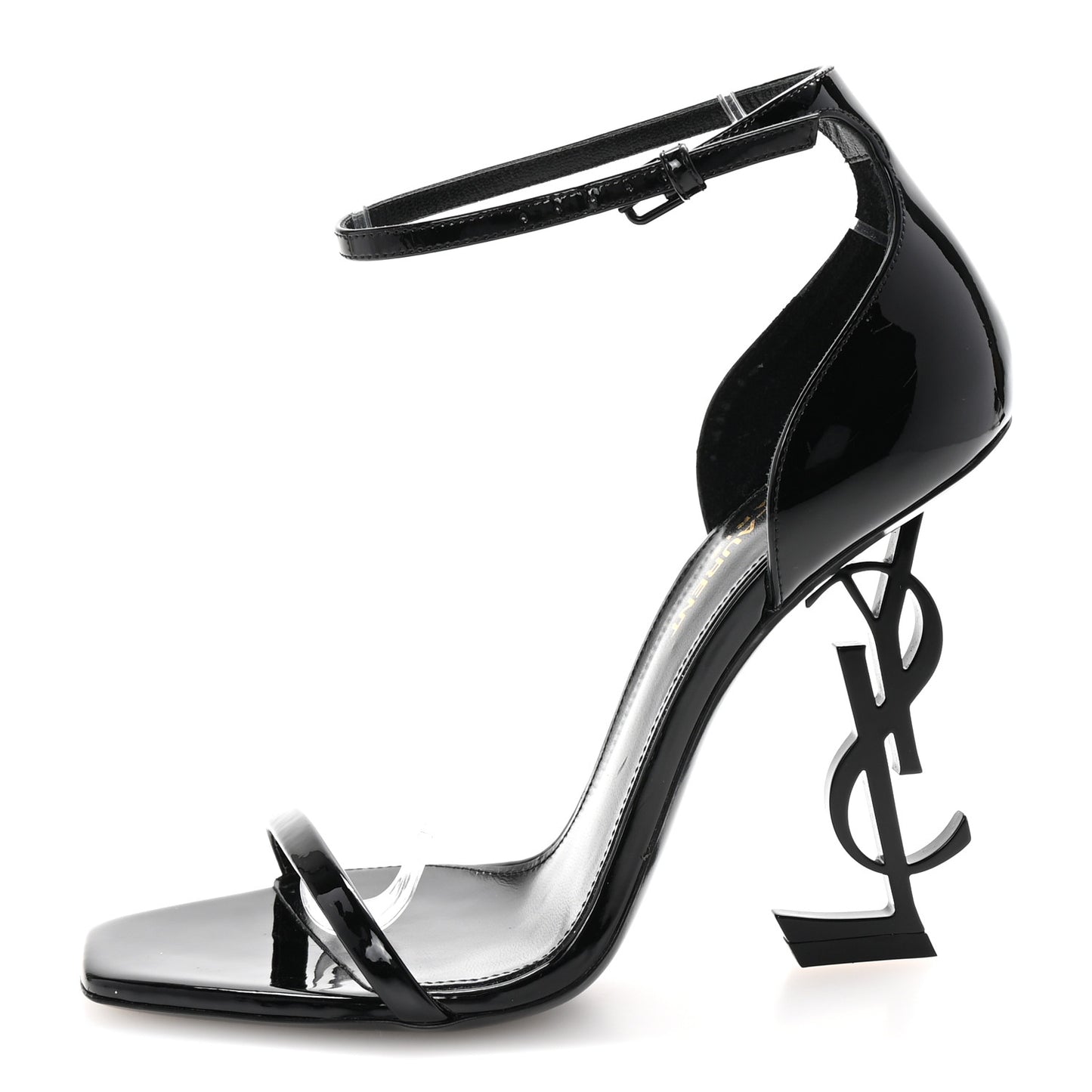 Patent Calfskin Opyum 110 Sandals 37 Black