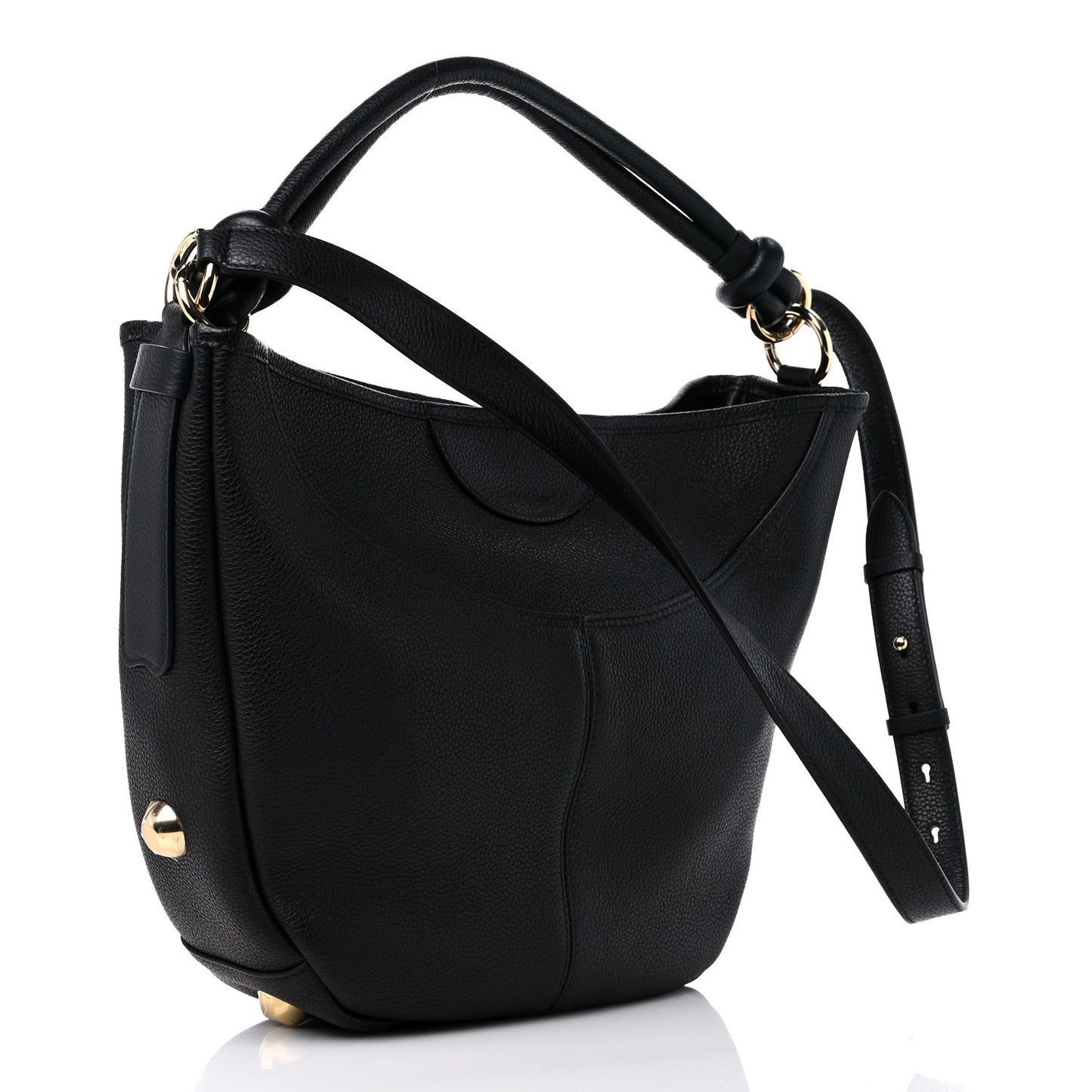 Calfskin Glam Hobo Black