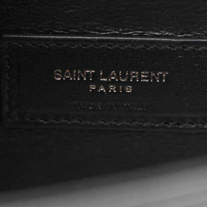 Saint Laurent Grain De Poudre Small Monogram Monochrome Kate Satchel Black 6 of 11