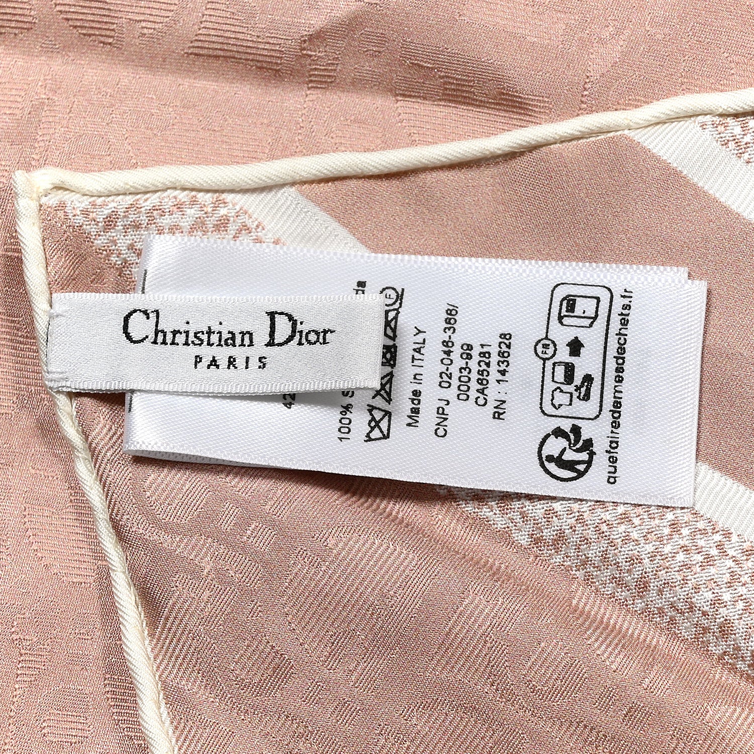 Christian Dior Silk Oblique Scarf Rose 1883767 – FASHIONPHILE