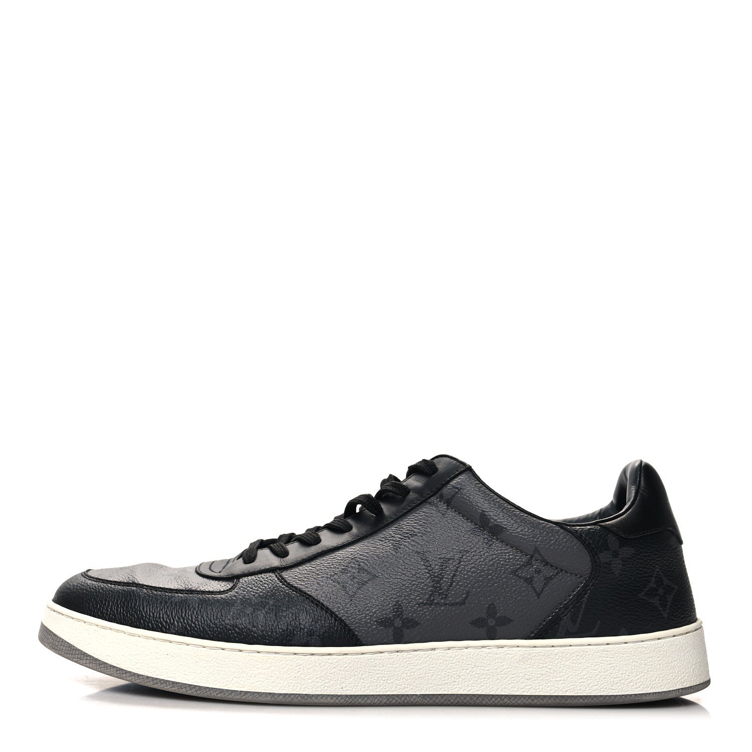 Louis Vuitton Reverse Monogram Eclipse Mens Rivoli Sneakers 10 Black 1 of 9