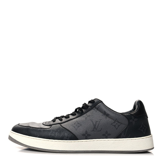Reverse Monogram Eclipse Mens Rivoli Sneakers 10 Black
