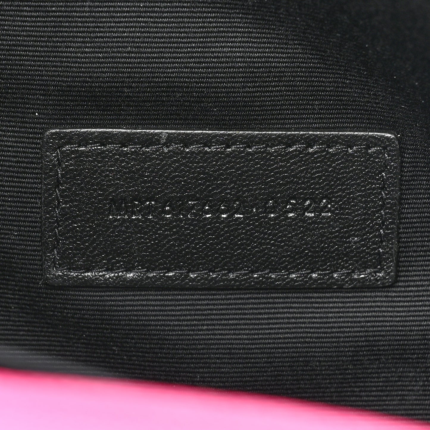 Grain De Poudre Matelasse Chevron Monogram Envelope Clutch Fuchsia