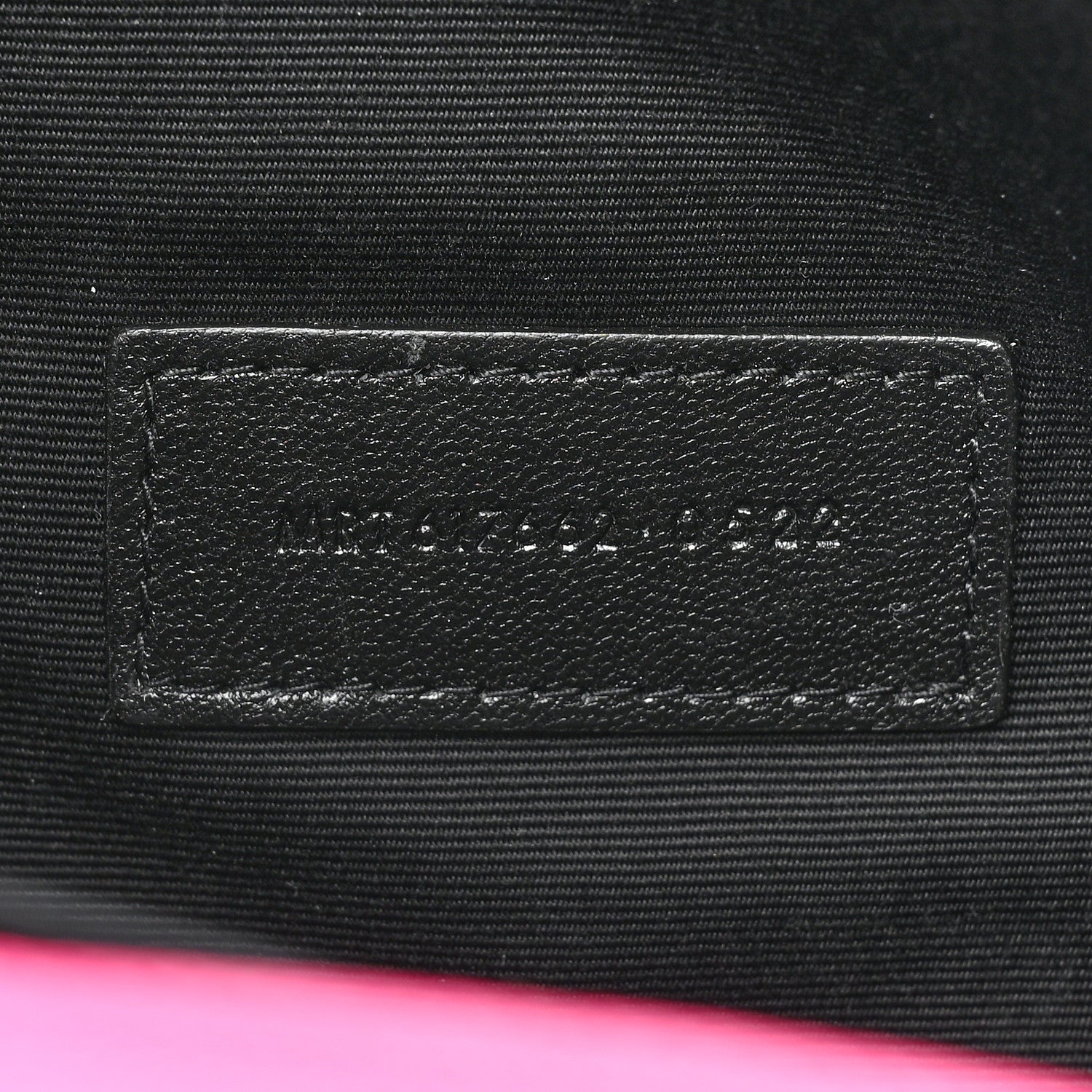 Saint Laurent Grain De Poudre Matelasse Chevron Monogram Envelope Clutch Fuchsia 7 of 10