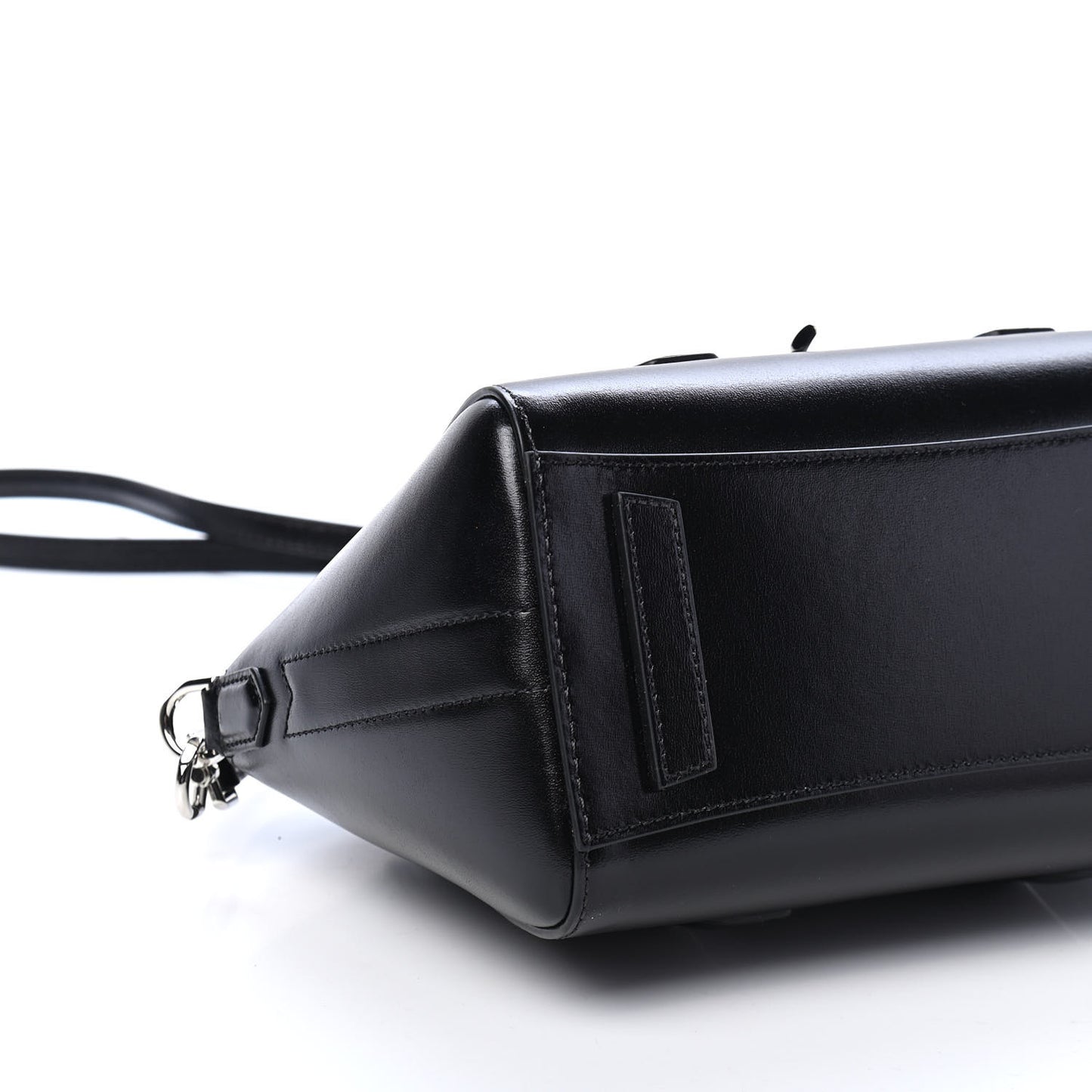 Box Calfskin Mini Lock Antigona Shoulder Bag Black
