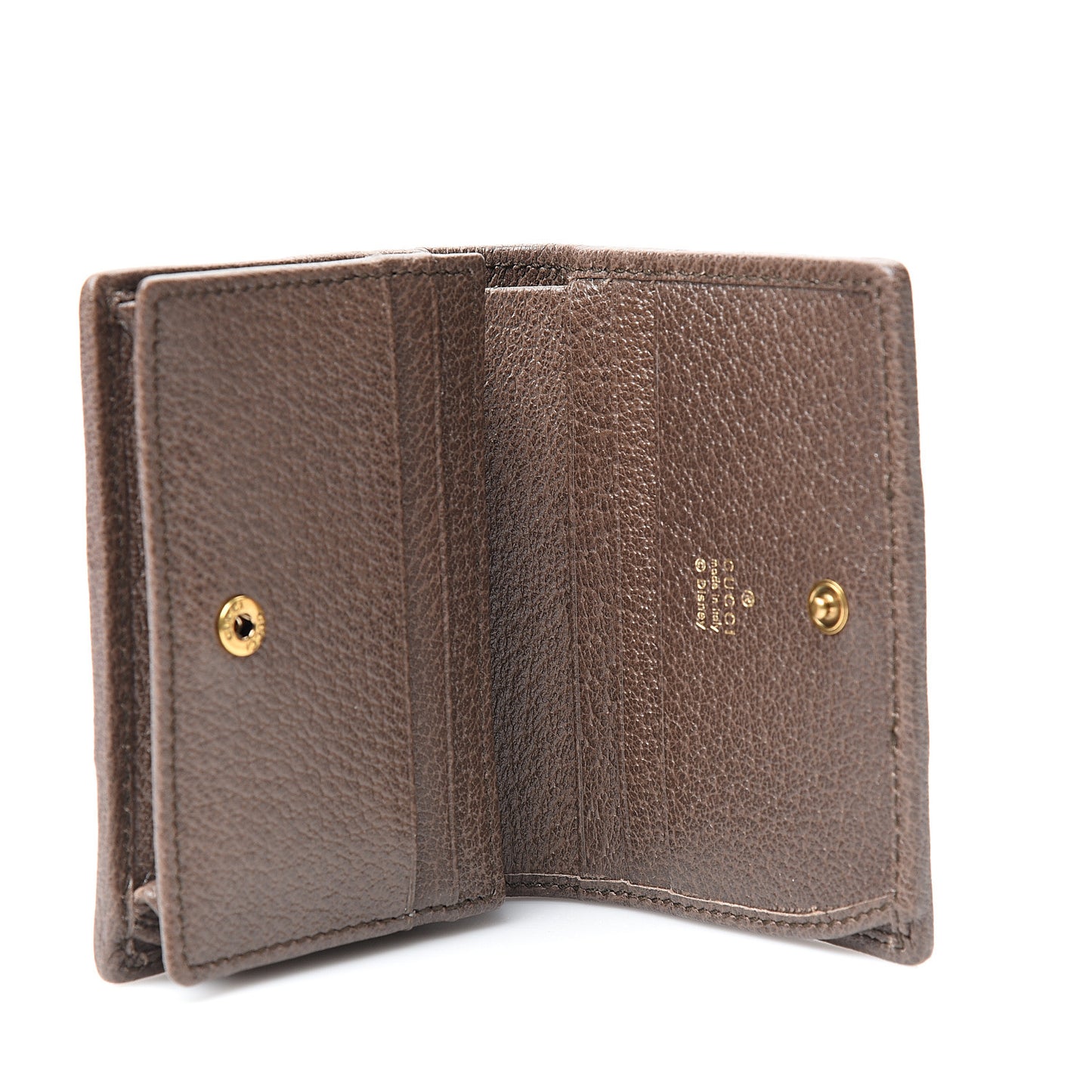 X DISNEY GG Supreme Monogram Web Three Little Pigs Ophidia Card Case Wallet Beige New Acero