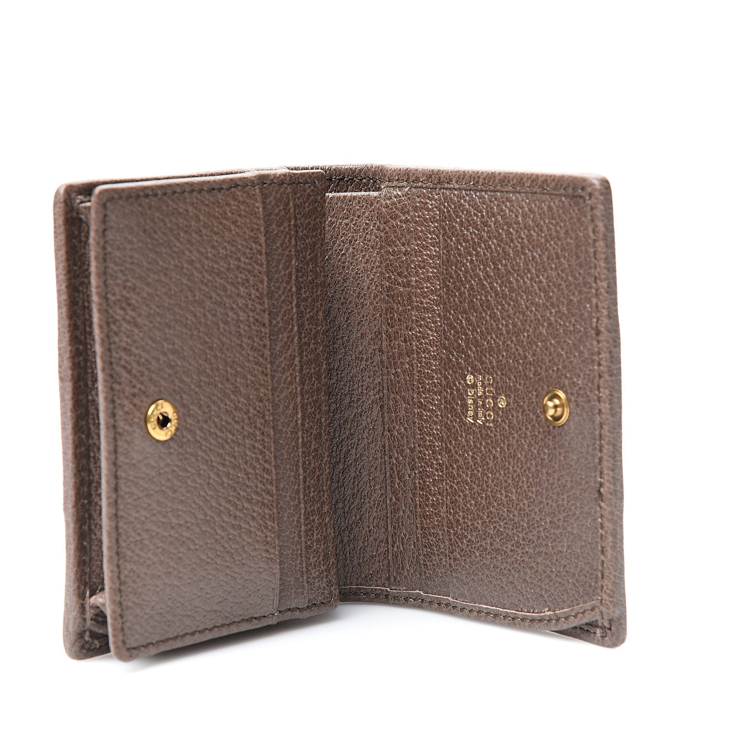 Gucci X DISNEY GG Supreme Monogram Web Three Little Pigs Ophidia Card Case Wallet Beige New Acero 4 of 7