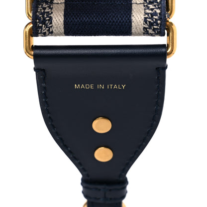 Christian Dior Canvas Embroidered Shoulder Strap Blue 3 of 7