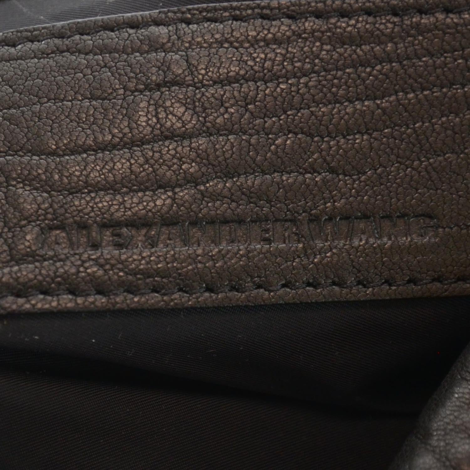 Alexander Wang Leather Rocco w Rose Gold Hardware Black 5 of 6