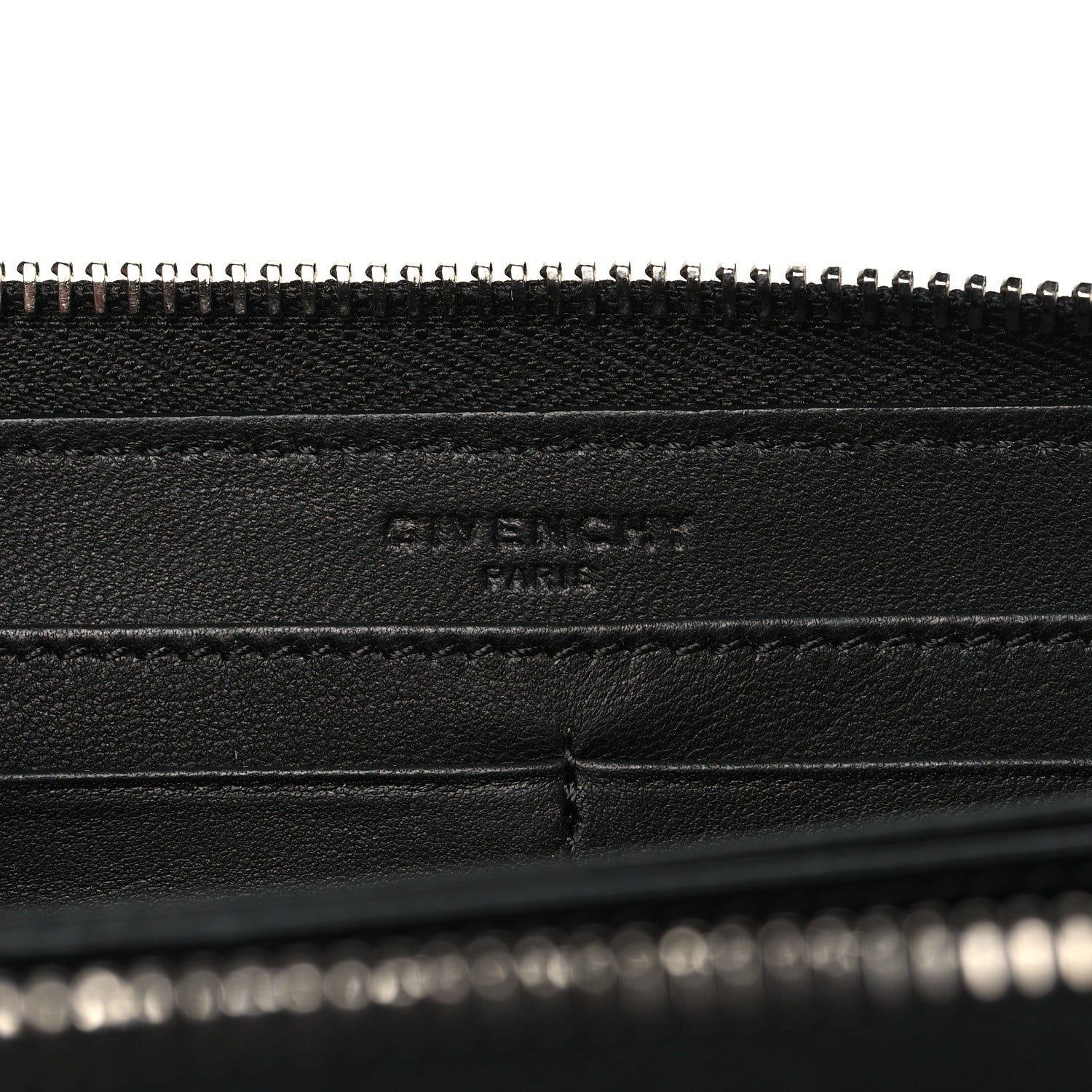 Givenchy Calfskin Star Pandora Zip Around Wallet Black 6 of 7