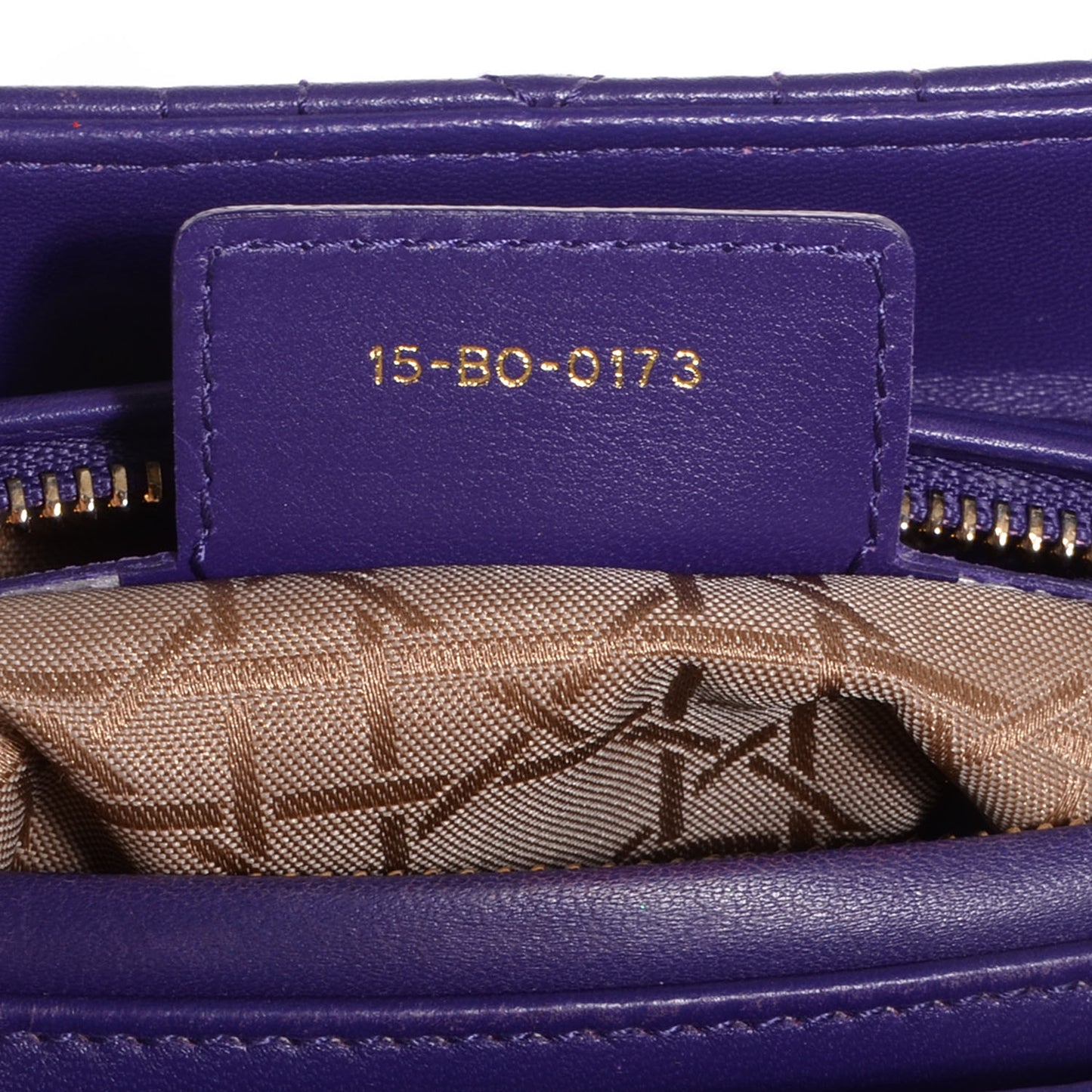 Lambskin Cannage Medium Lady Dior Purple