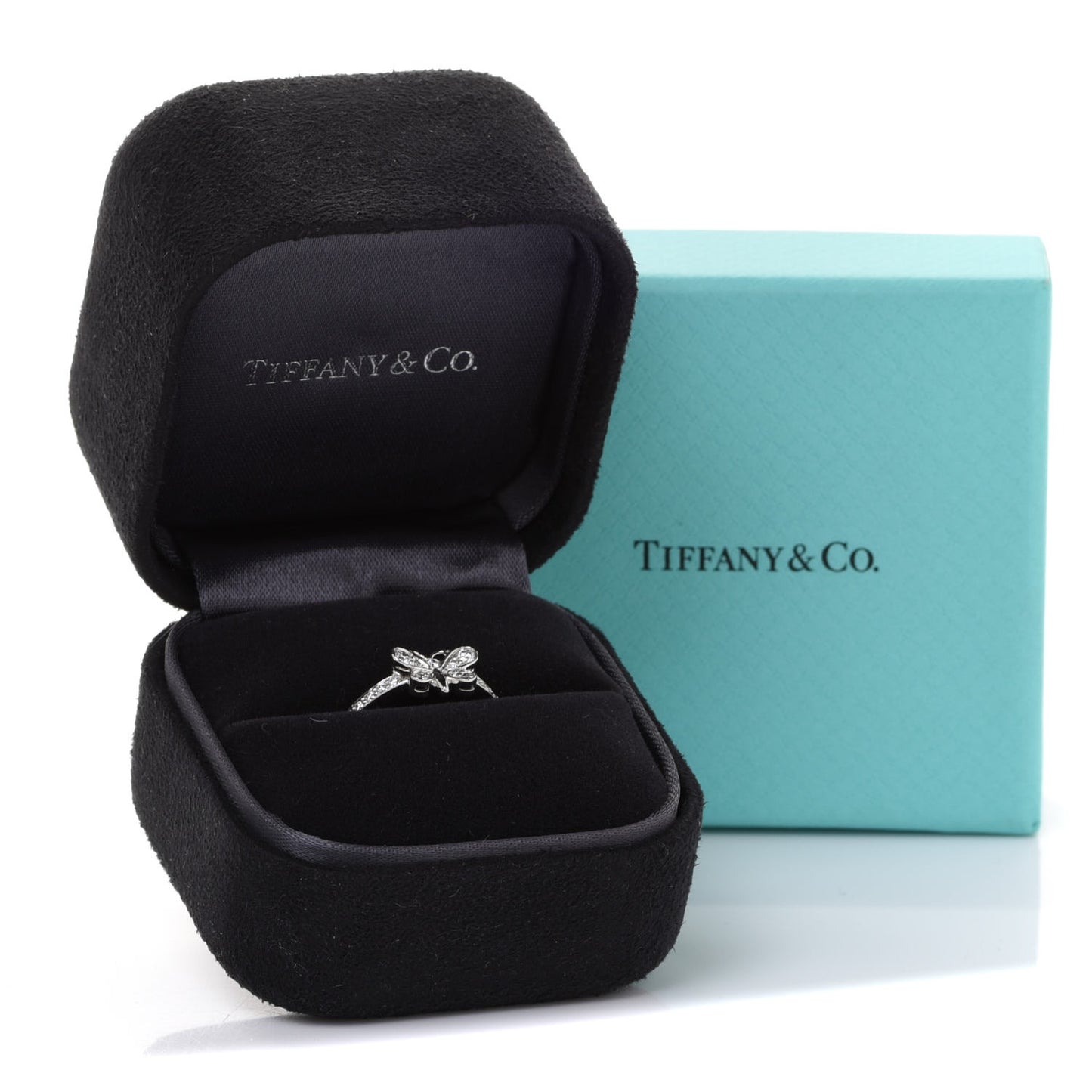 Platinum Diamond Enchant Butterfly Ring 49 5