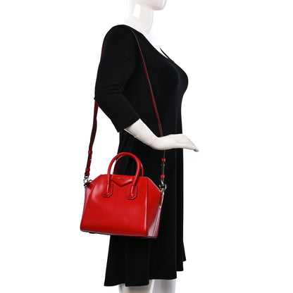 Givenchy Shiny Lord Calfskin Mini Antigona Red 2 of 9