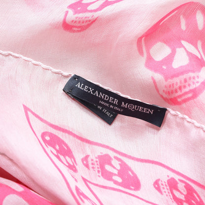 Alexander McQueen Silk Chiffon Skull Scarf Pink 4 of 4
