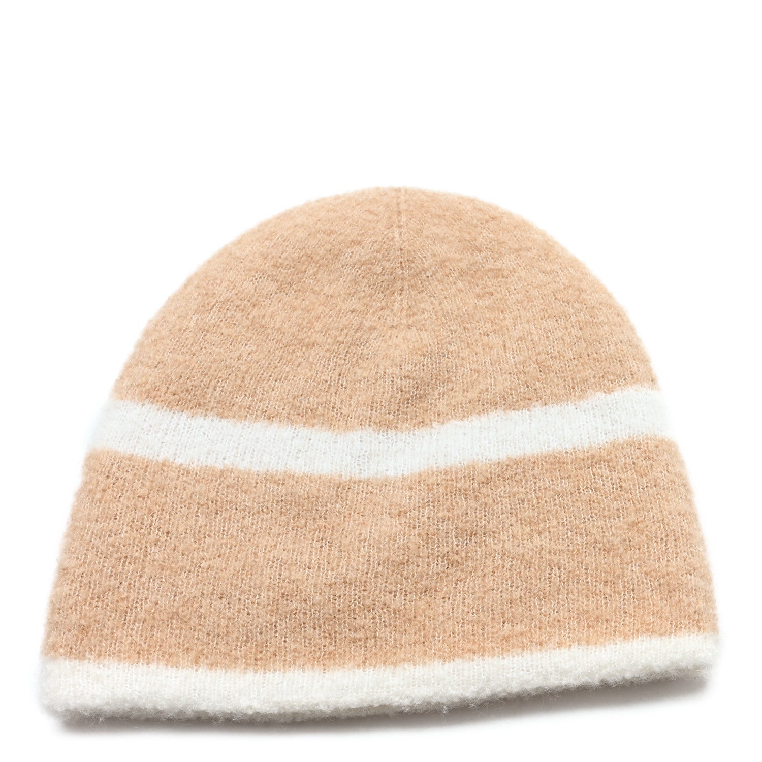 シャネルCCビーニー Chanel Cashmere Silk CC Beanie Hat Beige White 1770363 – FASHIONPHILE