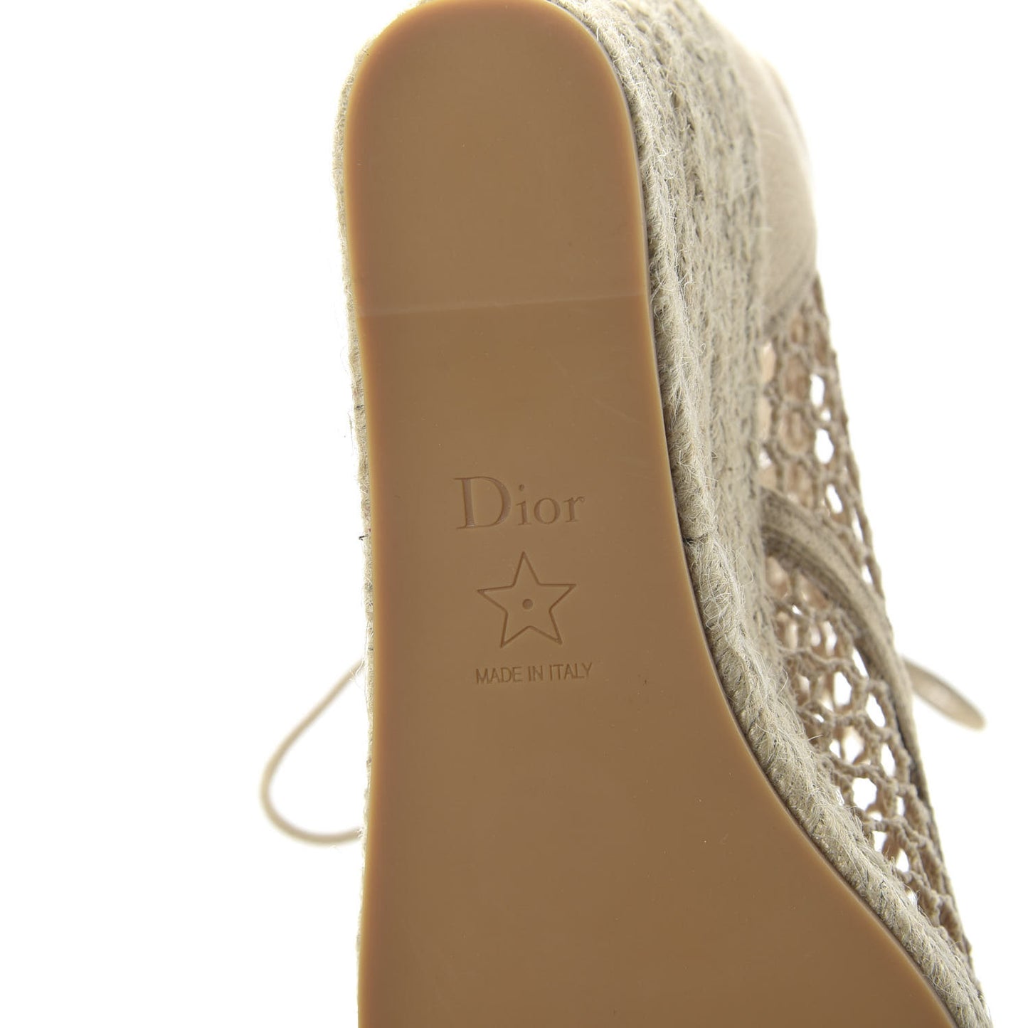 Canvas Resille Embroidered Naughtily-D 65mm Wedge Boots 40.5 Cream
