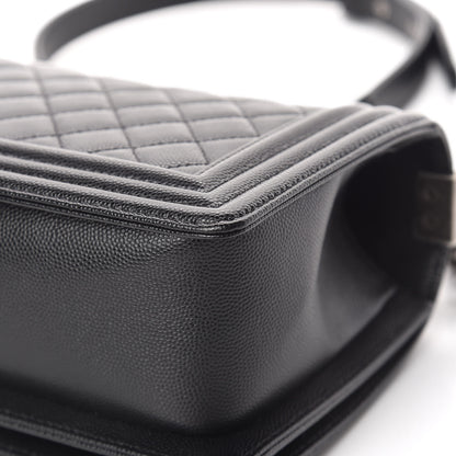 Chanel Caviar Quilted Medium Boy Flap Black 10 of 13