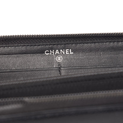 Chanel Caviar Timeless CC Zip Around Wallet Black 6 of 16
