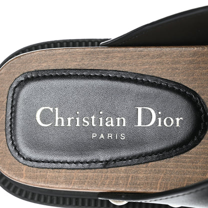 Christian Dior Calfskin Diorquake Buckled Lug Sole 15mm Clogs 38 Black 8 of 10