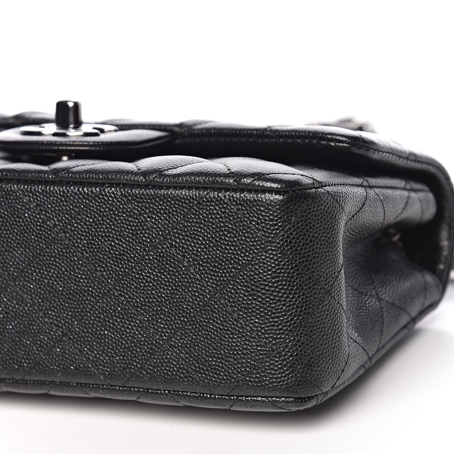 Chanel Iridescent Caviar Quilted Mini Rectangular Flap Black 9 of 10