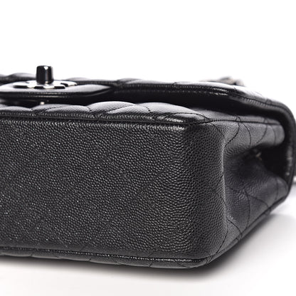 Chanel Iridescent Caviar Quilted Mini Rectangular Flap Black 9 of 10