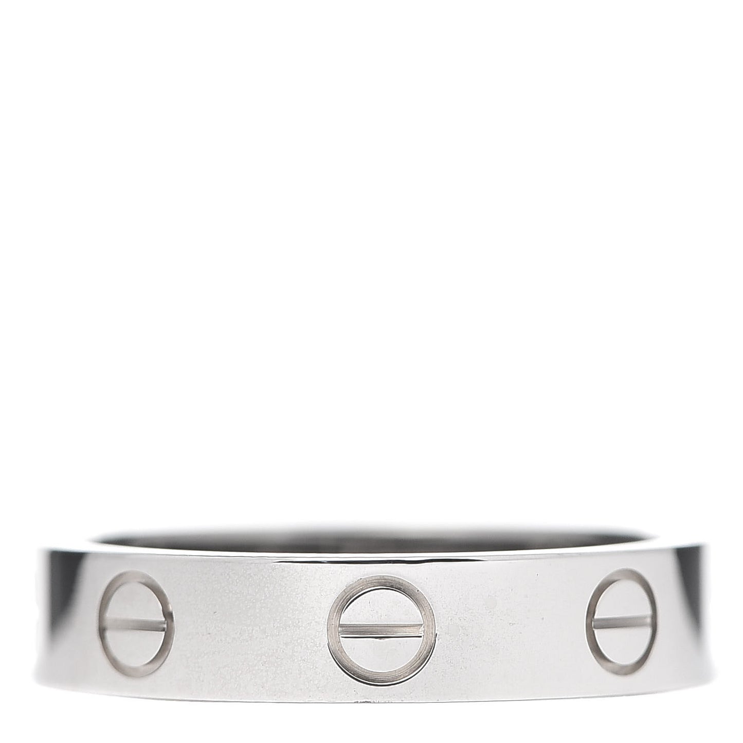 18K White Gold Diamond 4mm LOVE Wedding Band Ring 50 5.25