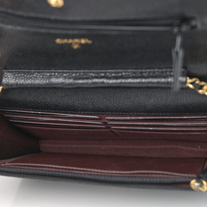 Chanel Caviar Quilted Wallet On Chain WOC Black 4 of 9