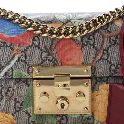 Gucci GG Supreme Monogram Tian Small Padlock Shoulder Bag Beige Multicolor New Acero 10 of 10