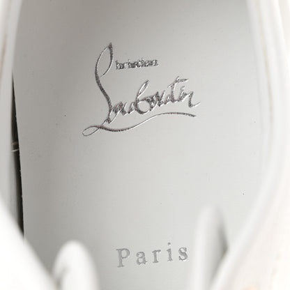 Christian Louboutin Calfskin Mens Adolon Junior Heart Low Top Sneaker 43 White 9 of 10
