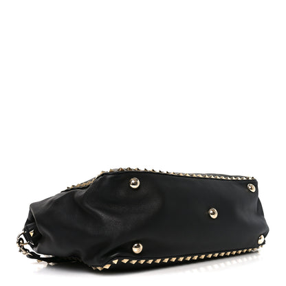 Valentino Garavani Vitello Medium Rockstud Tote Tote Black 4 of 9