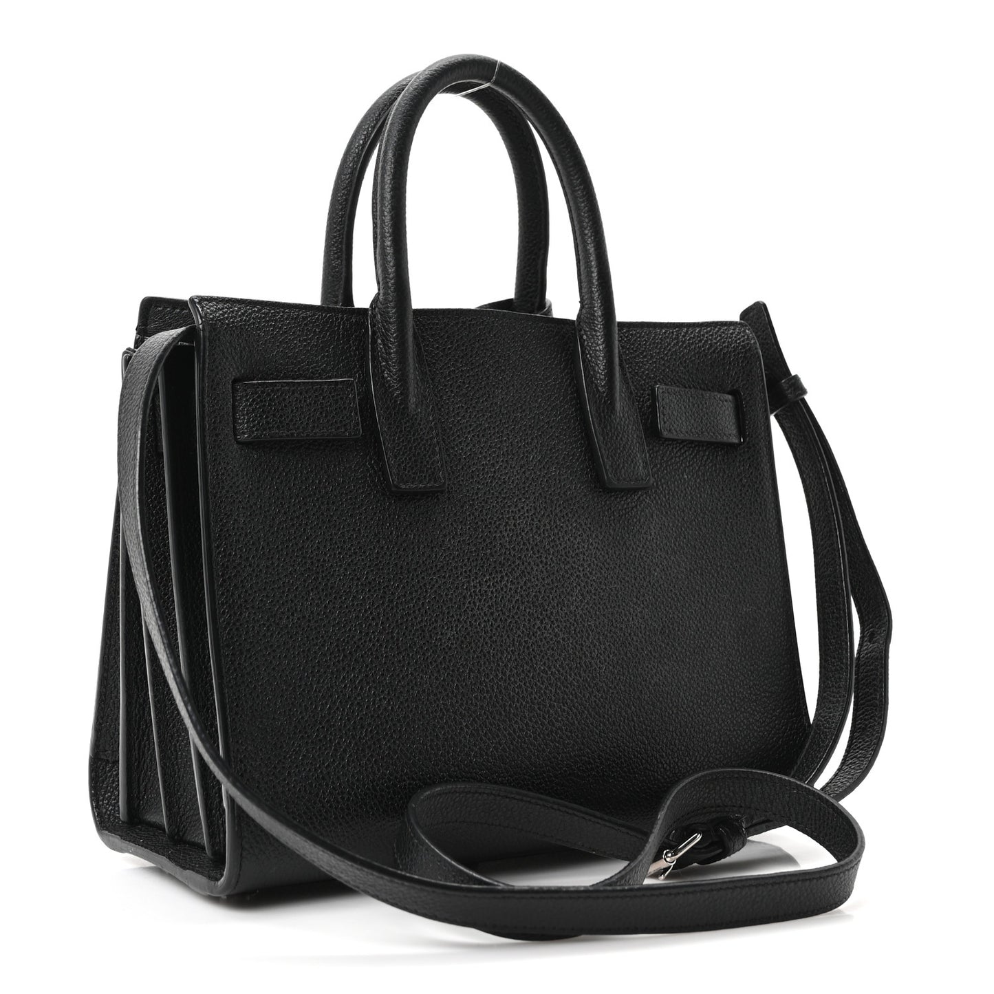Grained Calfskin Nano Sac De Jour Black