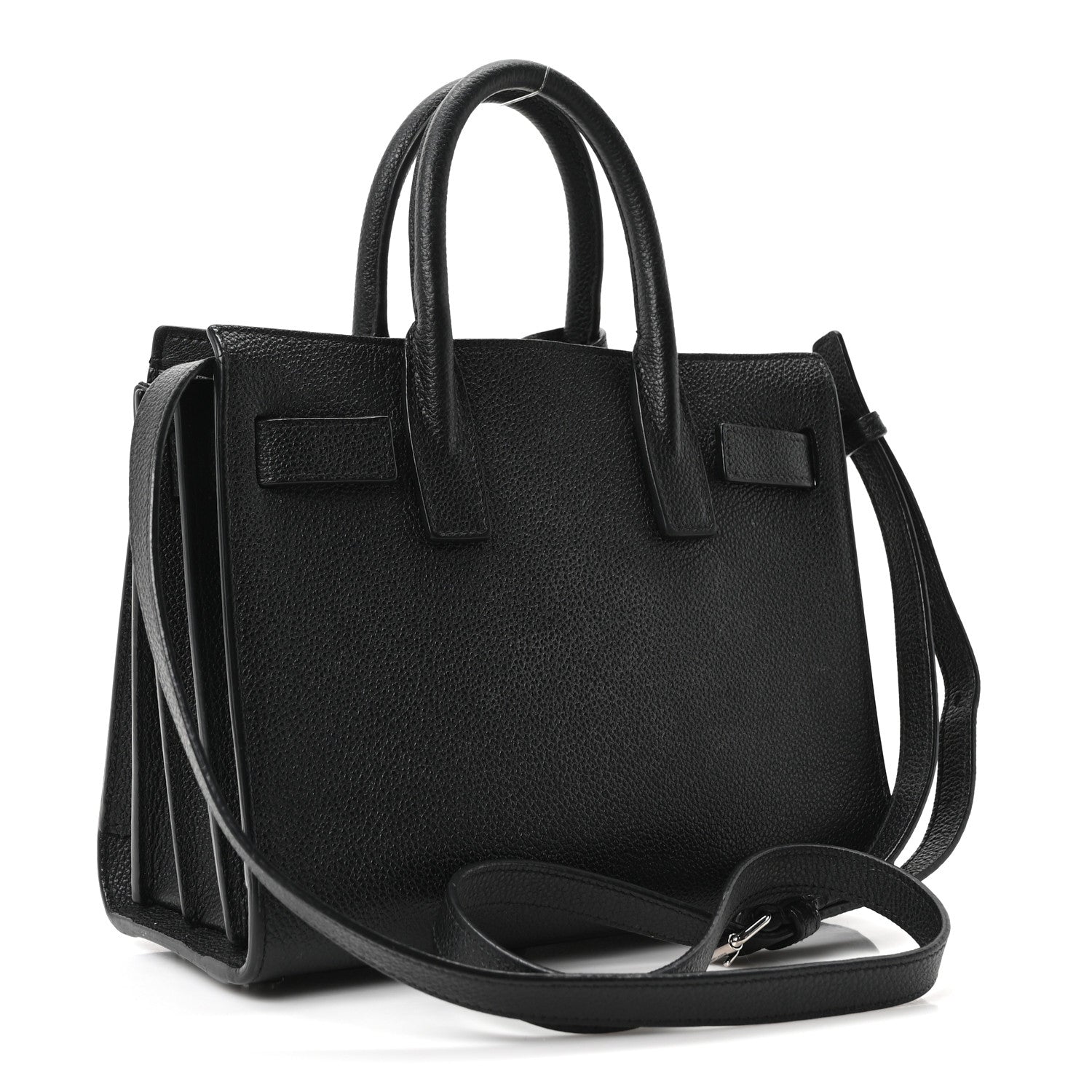 Saint Laurent Grained Calfskin Nano Sac De Jour Black 2 of 9