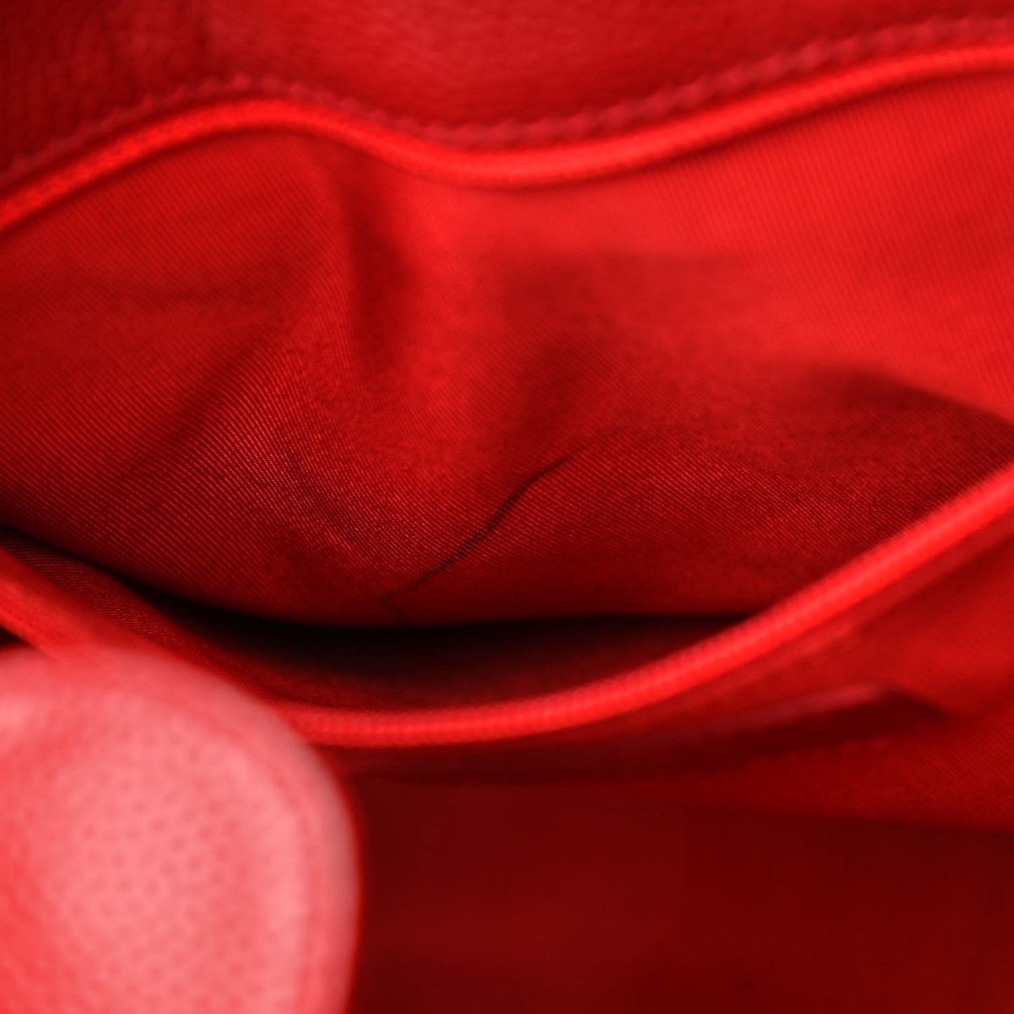 Caviar Quilted Petit Shopping Tote PST Red