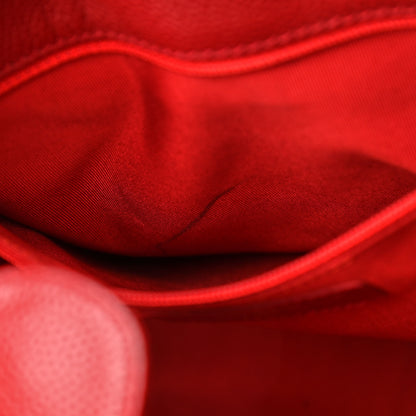 Chanel Caviar Quilted Petit Shopping Tote PST Red 11 of 13