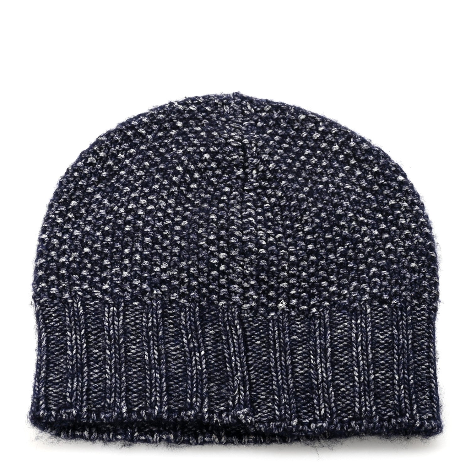 Chanel Cashmere Blend CC Beanie Hat Navy 3 of 5